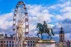 Place Bellecour, Lyon, France. Statue created 1826 by Sculptor Francois Frederic Lemot. Art Print